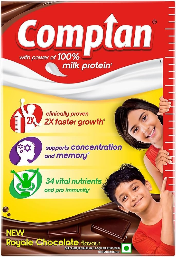 Complan Nutrition and Health Drink | 100% Milk Protein for Concentration, Memory & Growth | Flavour Creamy Classic