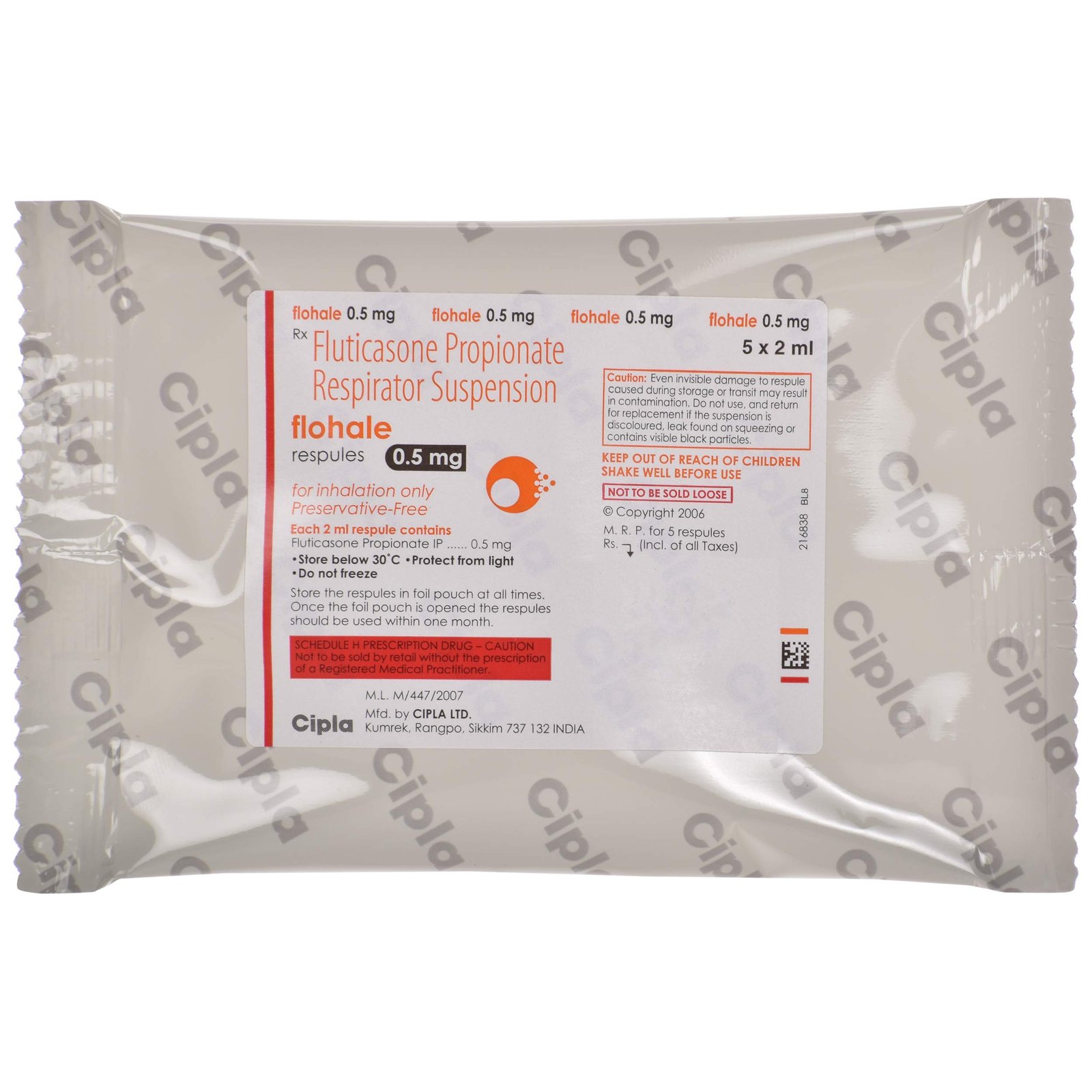 Flohale 0.5mg Respules