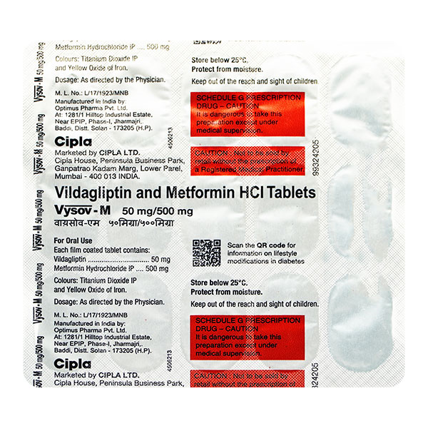 Vysov-M 500mg/50mg Tablet