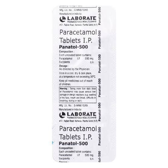 Panatol 500mg Tablet