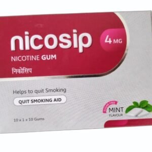 Nicosip 4mg Mint Flavour Sugar Free Nicotine Gums 10