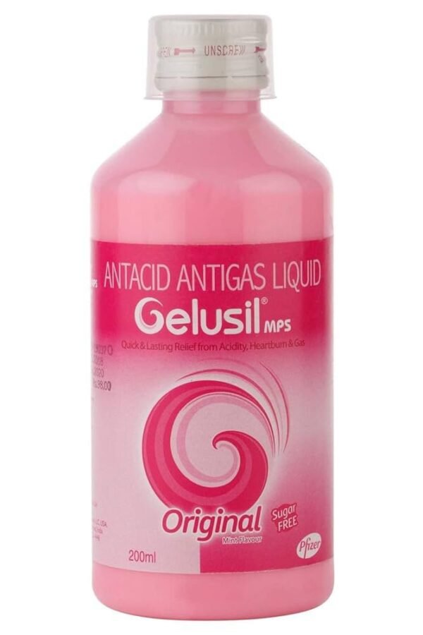 Gelusil MPS Antacid & Antigas Original Liquid | For Acidity, Hurtburns, Gas & Stomach Care | Sugar-Free | Mint Flavour Mint