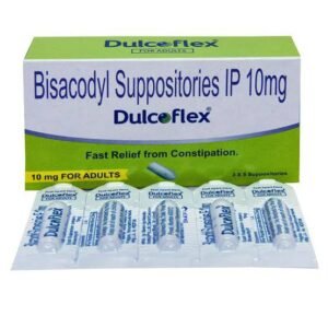Dulcoflex Bisacodyl Suppositories IP 10mg for Adults | Provides Fast Relief from Constipation