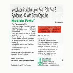 Matilda Forte Mecobalamin Capsule with ALA, Folic Acid, Pyridoxine & Biotin