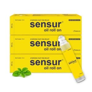 Sensur Ayurvedic Fast Pain Relief Oil Roll On | For Headache, Cold, Nasal Congestion, Neck, Body & Joint Pain Relief