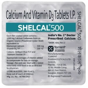 Shelcal 500 Calcium+Vitamin D3 Tablet | For Bones, Joints, Muscles Care | Supports Immunity | Daily Mineral Blend
