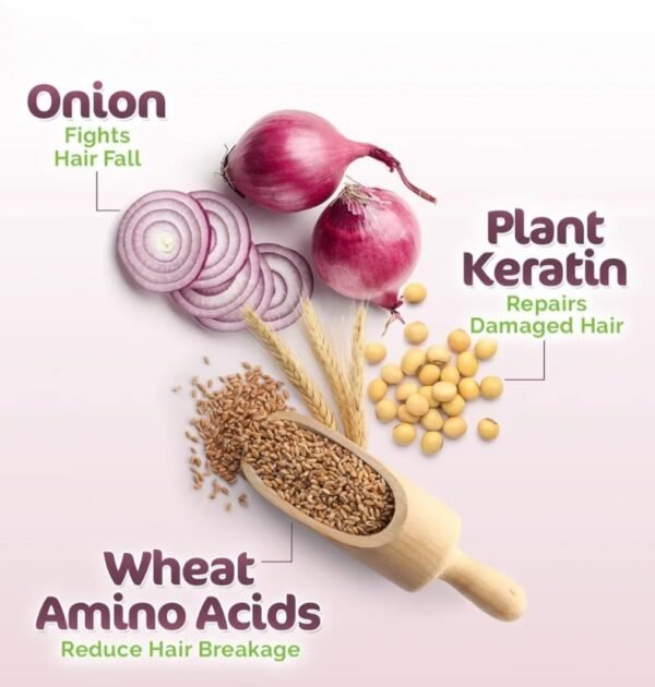 Mamaearth Onion Shampoo for Hair Fall & Hair Care |SLS & Paraben-Free |For All Hair Types - Image 4