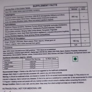 Boosting Stamina & Energy Tablets